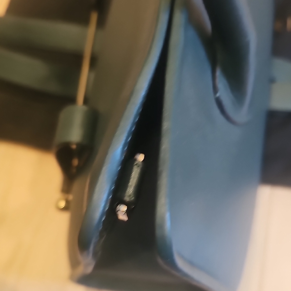 Strathberry Midi Dark Green Leather Tote - Picture 8 of 12